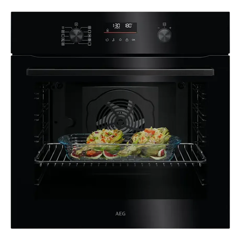 Pürolüütiline integreeritav elektriahi AEG NBU5P41SK, 72 l, SurroundCook, A++, 60 cm, must klaaspaneel, LED ekraan, 45 automaatprogrammi – 6