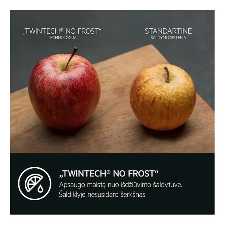 Integreeritav NoFrost külmik-sügavkülmik Wi‑Fi-ga AEG NSC7P751ES, 287+89 l, 70 cm, MaxiSpace, GreenZone+ sahtel, inverterkompressor, libisevad hinged, LED-valgustus, E-kl – 4