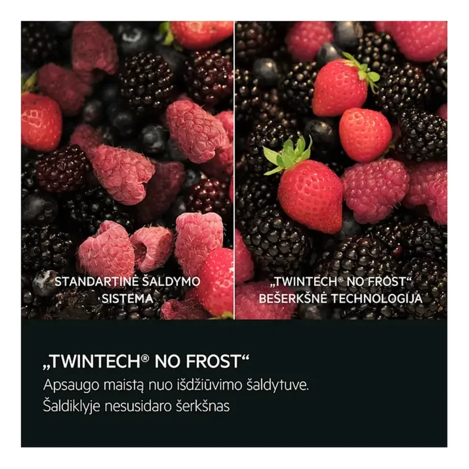 Integreeritav NoFrost külmik-sügavkülmik Wi‑Fi-ga AEG NSC7P751ES, 287+89 l, 70 cm, MaxiSpace, GreenZone+ sahtel, inverterkompressor, libisevad hinged, LED-valgustus, E-kl – 5