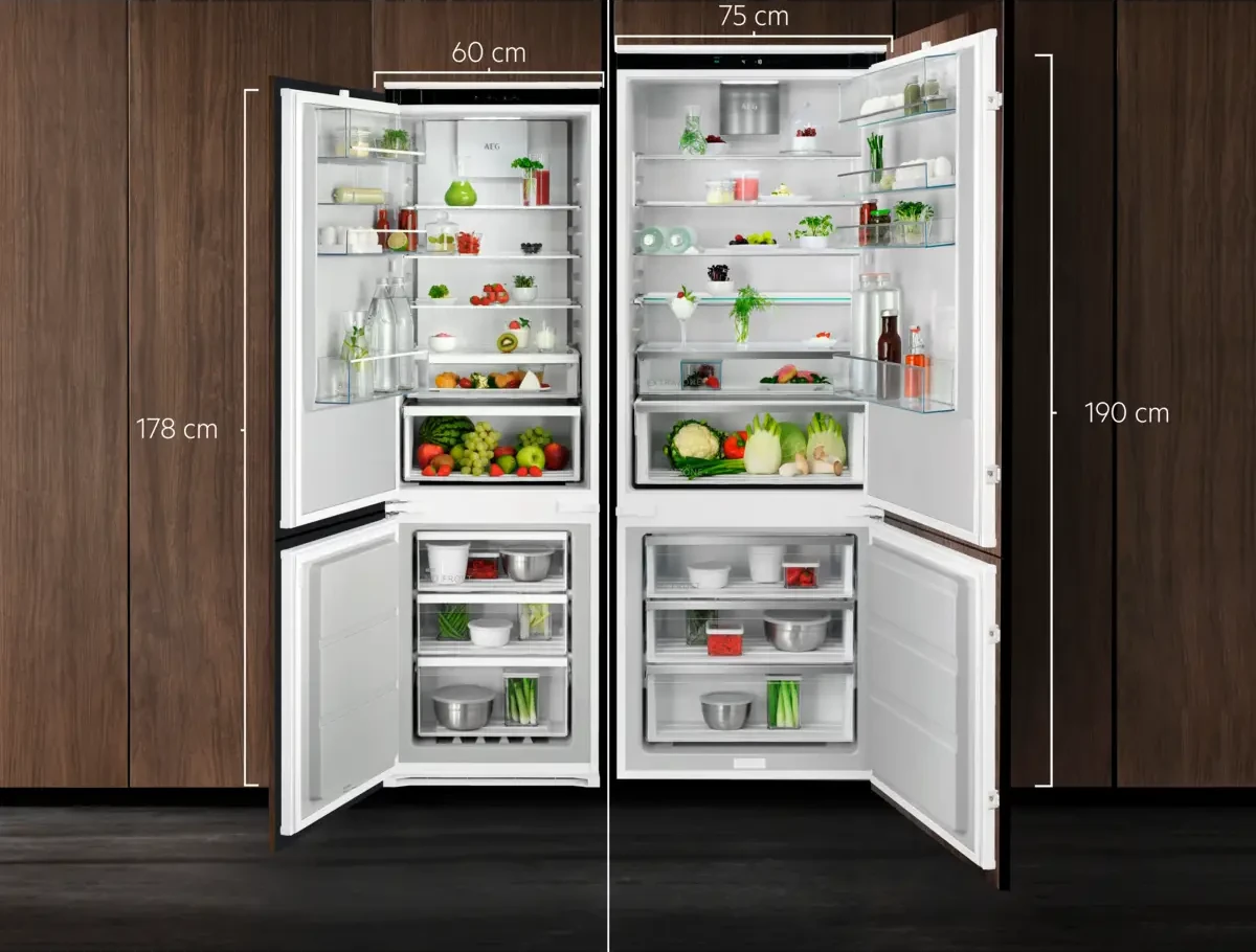 AEG MaxiSpace integreeritav külmik-sügavkülmik suurema sisemahuga
