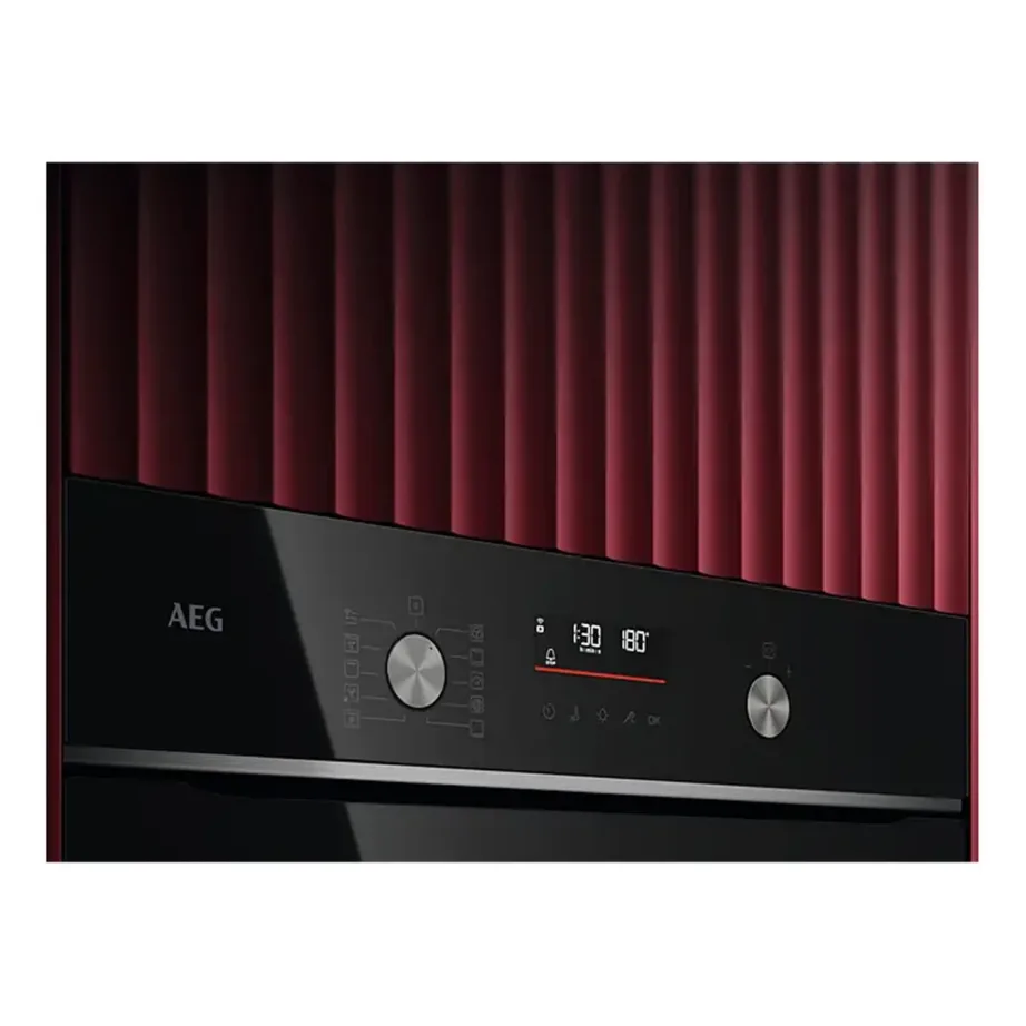Integreeritav auru- ja pöördõhuga elektriahi AEG OA5CB531AB, SteamBake, SurroundCook, Wi-Fi juhtimine, lihatermomeeter, 71 l, A+ energiaklass, must klaasesipaneel, 60 cm – 10