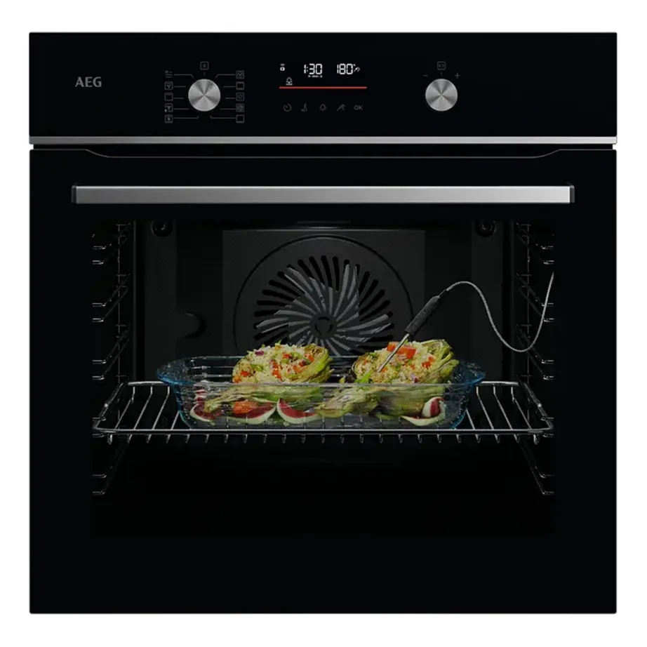Integreeritav pürolüütiline aurufunktsiooniga ahi AEG OA5PB531AB, 71 l, 60 cm, SurroundCook, SteamBake, lihatermomeeter, WiFi, must klaasesipaneel – 3