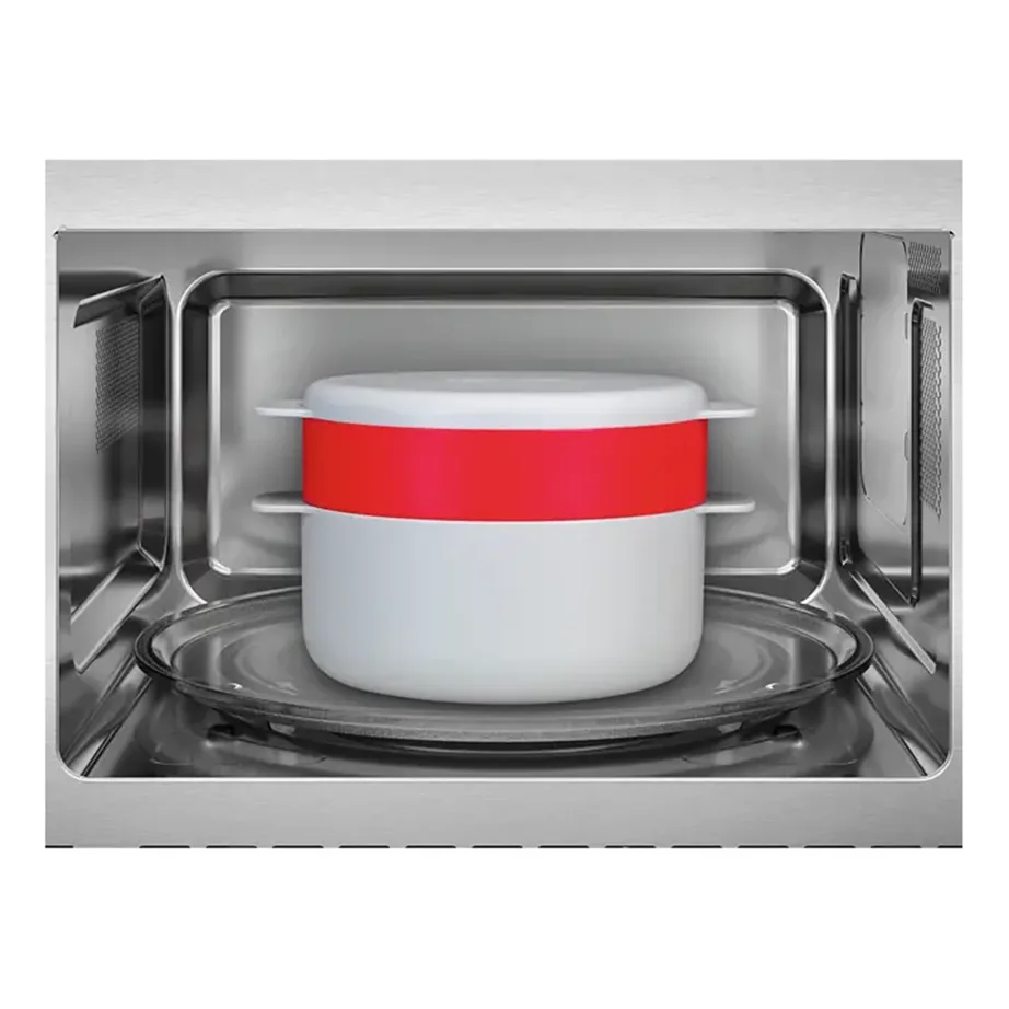 Integreeritav mikrolaineahi grilliga ja aurufunktsiooniga AEG OS5GM251EB, 25 L, 900 W, 1000 W grill, roostevaba sisu, puutetundlik LCD, must, paigaldus 38x56x50 cm – 3