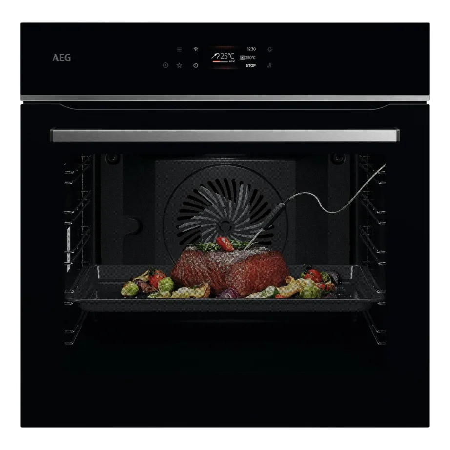 Pürolüütiline integreeritav elektriahi WiFi ja lihatermomeetriga AEG OS6PB631AB, 71 l, A++, 60 cm, TFT puuteekraan, 16 funktsiooni, must klaaspaneel