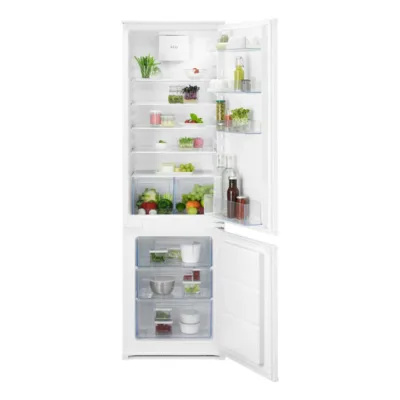 Integreeritav külmik-sügavkülmik LowFrost ja ColdSense AEG OSC5D181ES, 196+73 l, 180 cm, liughinged, E-kl, 34 dB, LED,