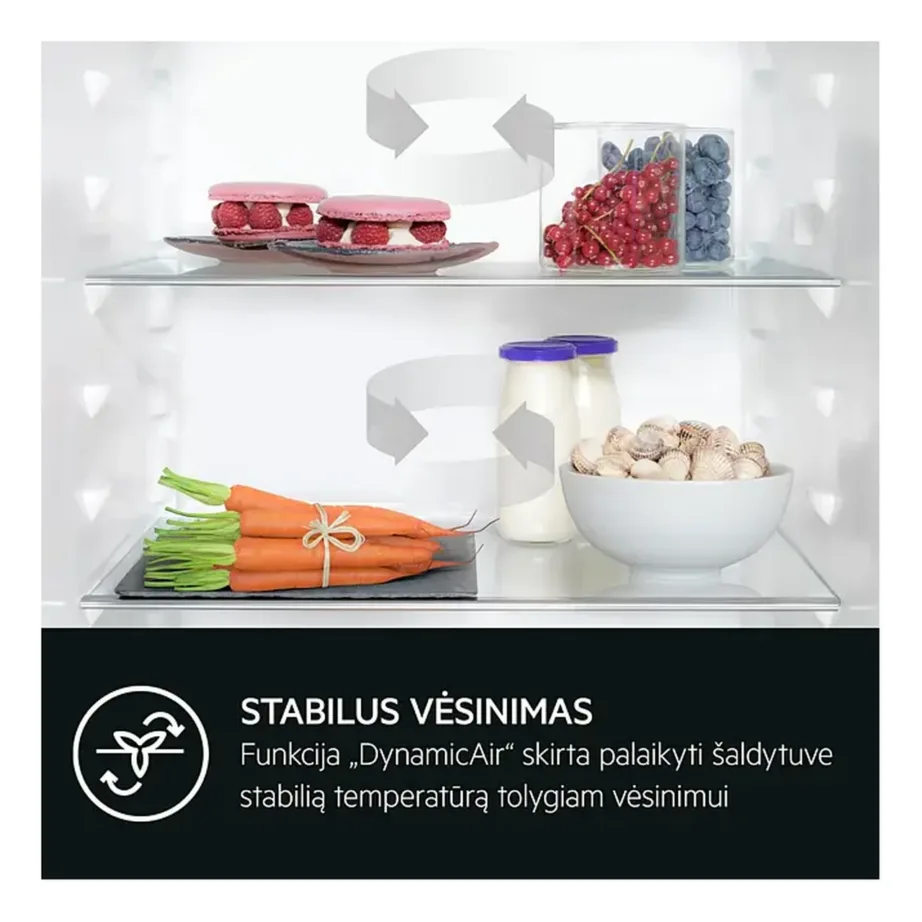 Integreeritav külmik-sügavkülmik LowFrost ja ColdSense AEG OSC5D181ES, 196+73 l, 180 cm, liughinged, E-kl, 34 dB, LED, valge – 6