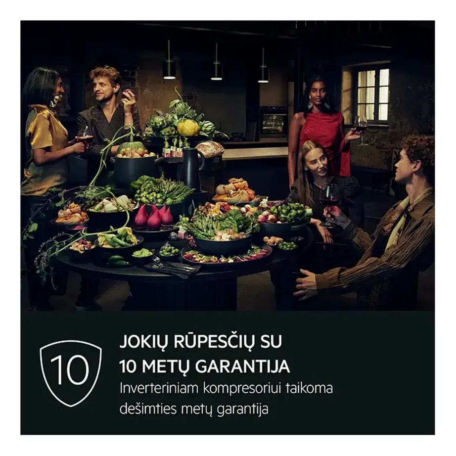 Integreeritav NoFrost külmik alumise sügavkülmaga AEG SCB819E8TS, 190 cm, MultiSpace 800, 216/62 L, inverterkompressor, liughinged, 0 °C tsoon, ExtraZone, LED-valgustus, E-kl – 4