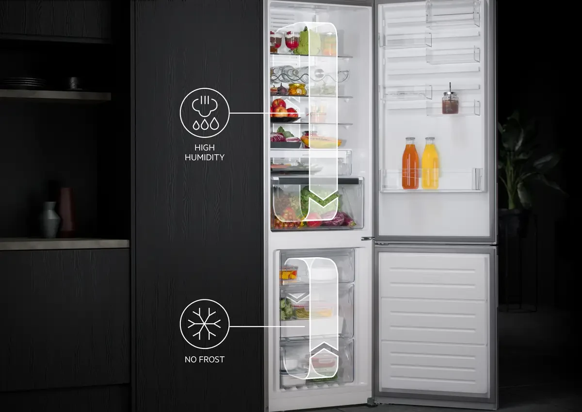 AEG SCE819E5TS külmik hoiab toidu niiskena ja mahlase