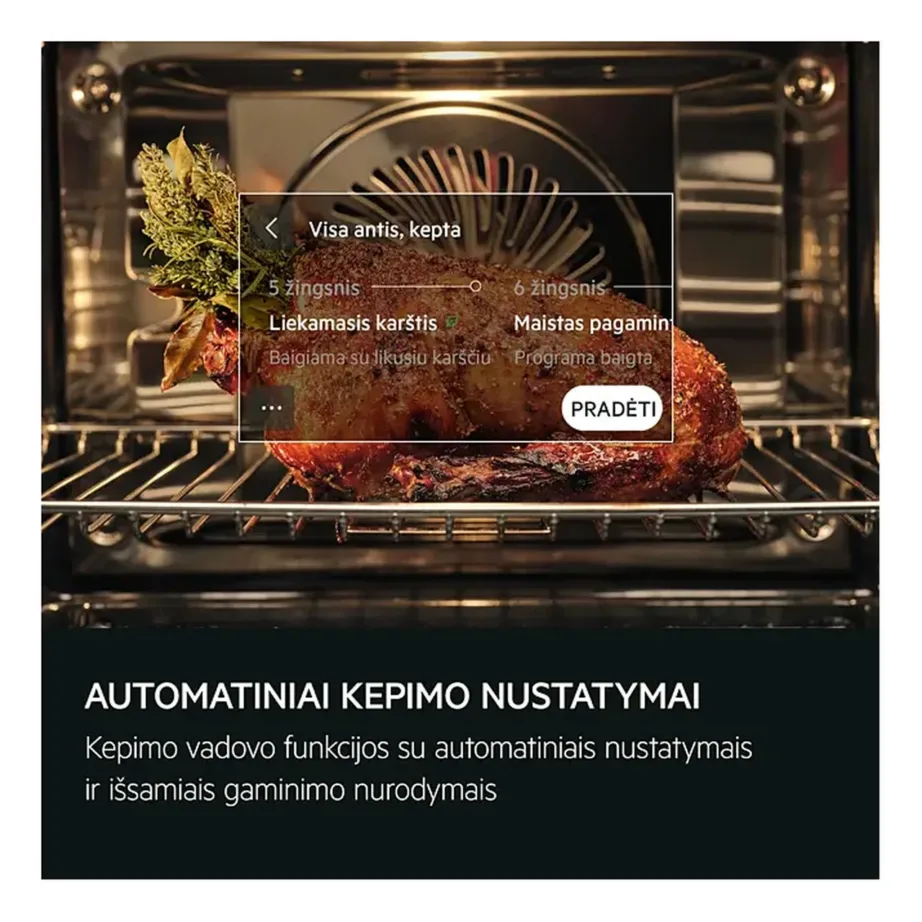 Integreeritav auruga elektriahi AEG TB8SB73ZAB, SteamPro täisaur 100%, 70 l, A++, CookSmart Touch puuteekraan, Wi-Fi, AI TasteAssist, lihatermomeeter, aurupuhastus, must - 11