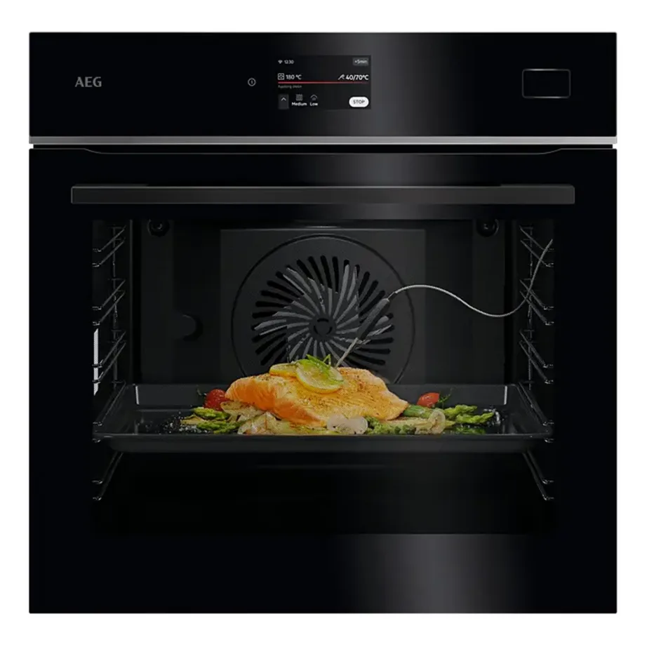 Integreeritav auruga elektriahi AEG TB8SB73ZAB, SteamPro täisaur 100%, 70 l, A++, CookSmart Touch puuteekraan, Wi-Fi, AI TasteAssist, lihatermomeeter, aurupuhastus, must - 5