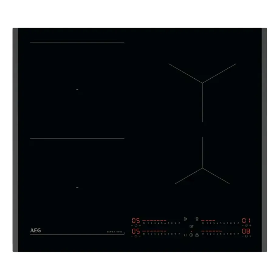 60 cm integreeritav induktsioonpliidiplaat SenseBoil ja Hob2Hoodiga AEG TI64IB10FB, 4 tsooni, 1xBridge, puutejuhtimine Slider, 7350 W, must, raamita – 4