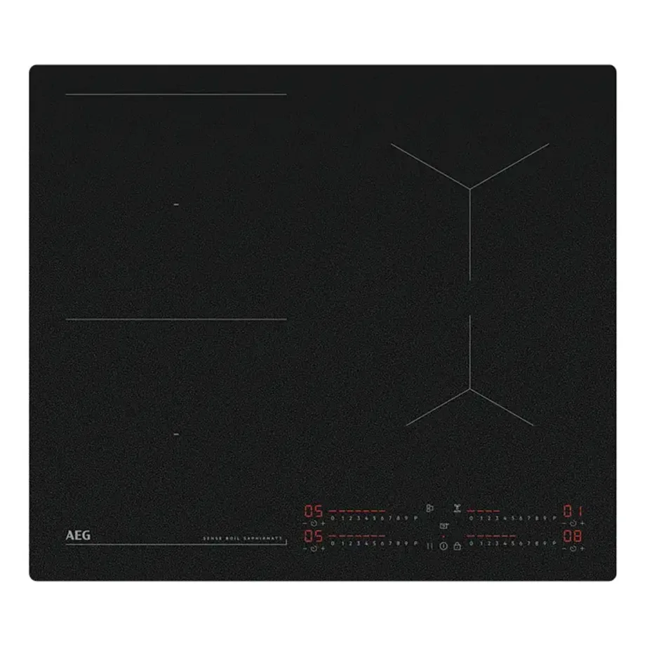 Induktsioonpliidiplaat keedusensori ja SaphirMatt klaasiga AEG TI64IB10IZ, 60 cm, 4 keeduala, Bridge, 7350 W, puutejuhtimine, matt must – 4