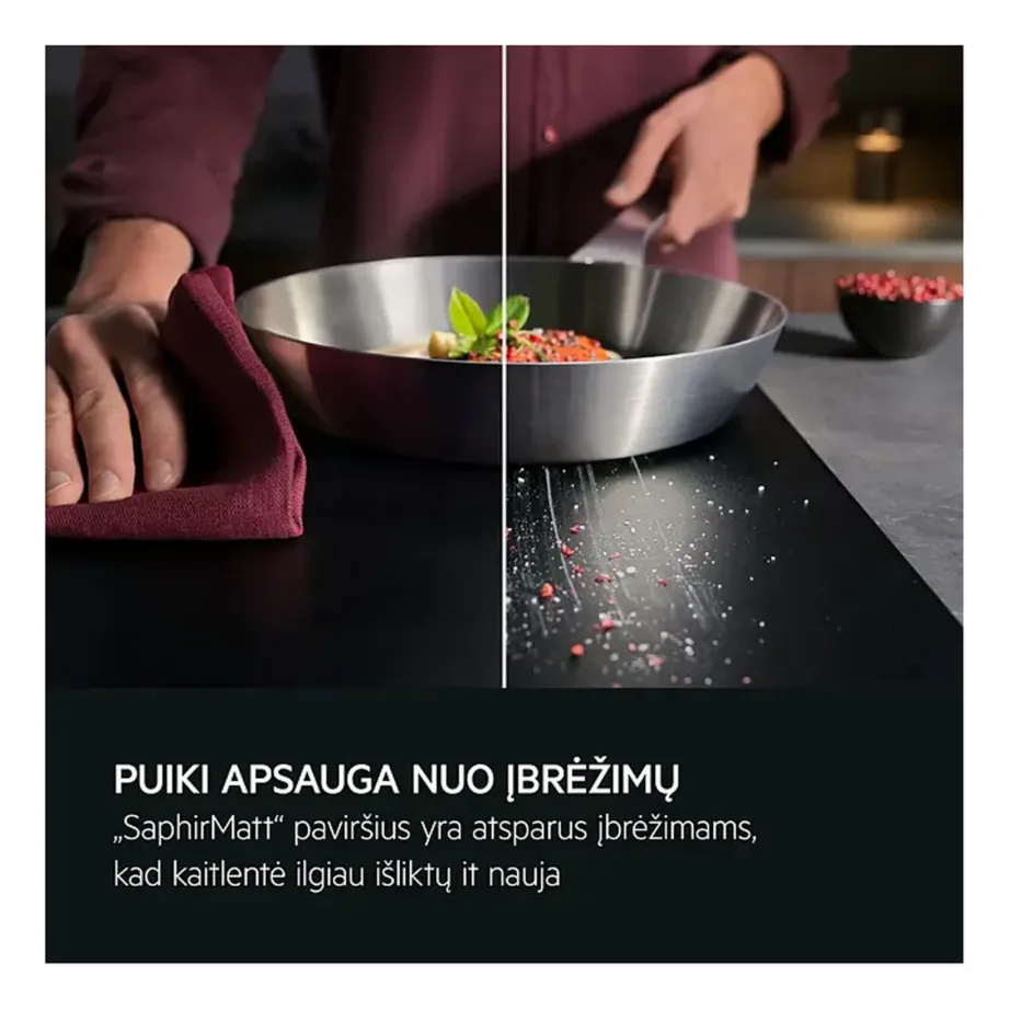 Induktsioonpliidiplaat keedusensori ja SaphirMatt klaasiga AEG TI64IB10IZ, 60 cm, 4 keeduala, Bridge, 7350 W, puutejuhtimine, matt must – 6
