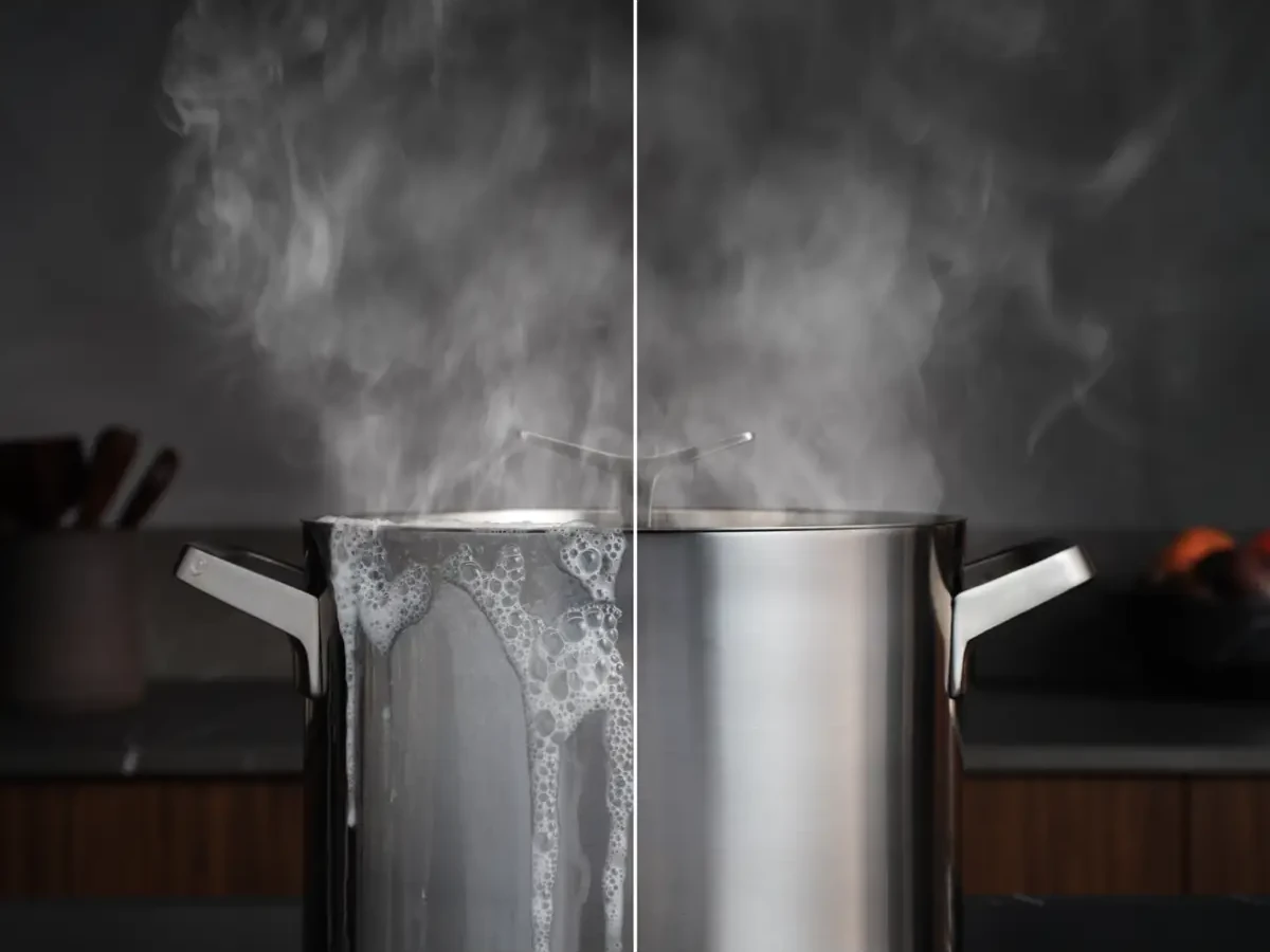 Sense Boil ja Fry funktsiooniga AEG TI64IB30FB aitab vältida toidu ülekeemist