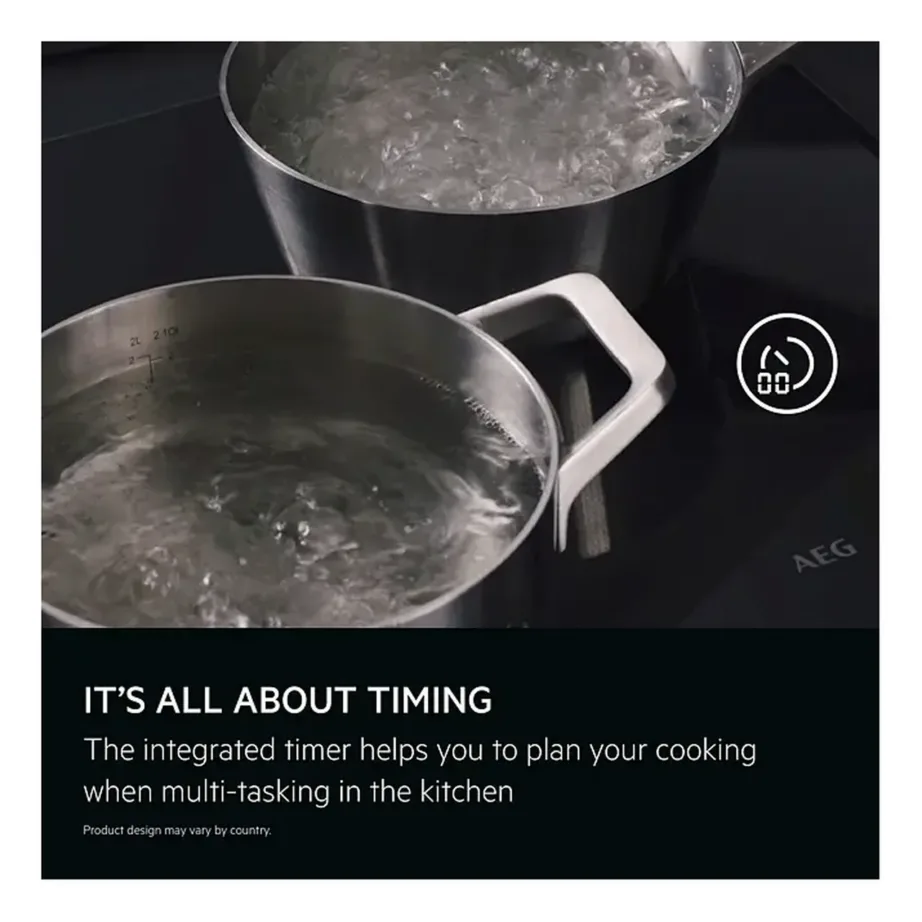 Induktsioonpliidiplaat PowerBoost ja Hob2Hoodiga AEG TN64IA00FB, 4 tsooni, 60 cm, 7200 W, vitrokeramika, puutetundlik juhtimine, must, pindpaigaldus – 4