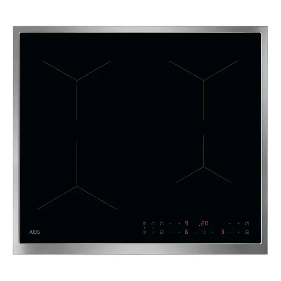 60 cm induktsioonpliidiplaat Hob2Hood ja PowerBoostiga AEG TN64IA00XB, 4 keeduala, 7200 W, puutetundlik juhtimine, taimer, lapselukk, raamiga, must – 4