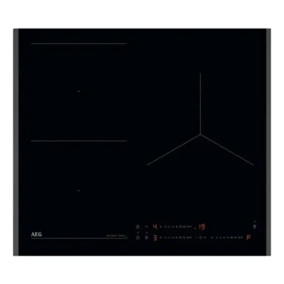 Induktsioonpliidiplaat Bridge-tsooniga AEG TO63IQ00FB, 60 cm, 3 keeduala, Hob2Hood, PowerBoost, puutejuhtimine, must
