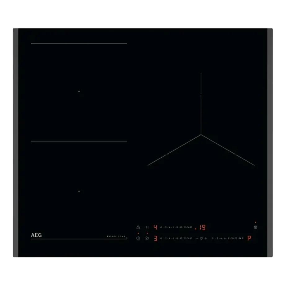 Induktsioonpliidiplaat Bridge-tsooniga AEG TO63IQ00FB, 60 cm, 3 keeduala, Hob2Hood, PowerBoost, puutejuhtimine, must – 4