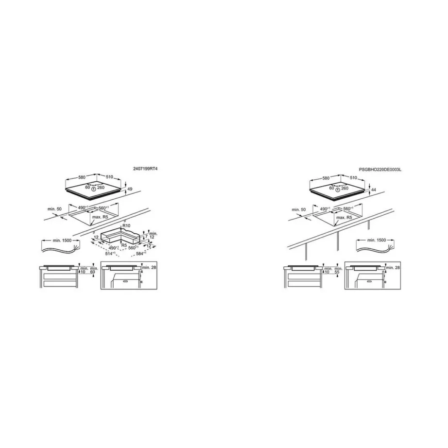 Induktsioonpliidiplaat matt musta klaasiga AEG TO64IA0AIT, 60 cm, 4 keeduala, SaphirMatt pind, puutetundlik liugjuhtimine, PowerBoost, Hob2Hood, taimer, lapselukk, 7350 W – 2