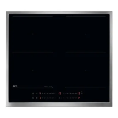 60 cm induktsioonpliidiplaat 4 tsooniga ja DoubleBridge AEG TO64IM00XB, puutetundlik liugjuhtimine, raamiga, must, 7200