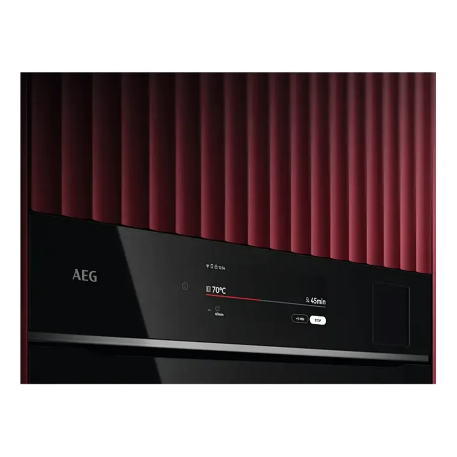 Integreeritav täisauru ahi sous-vide ja Wi-Fi-ga AEG TP9SB831AB, 9000 ProAssist SteamPro, 70 l, A++, 60 cm, must klaasesipaneel, puutetundlik ekraan, lihatermomeeter, teleskoopsiinid – 18