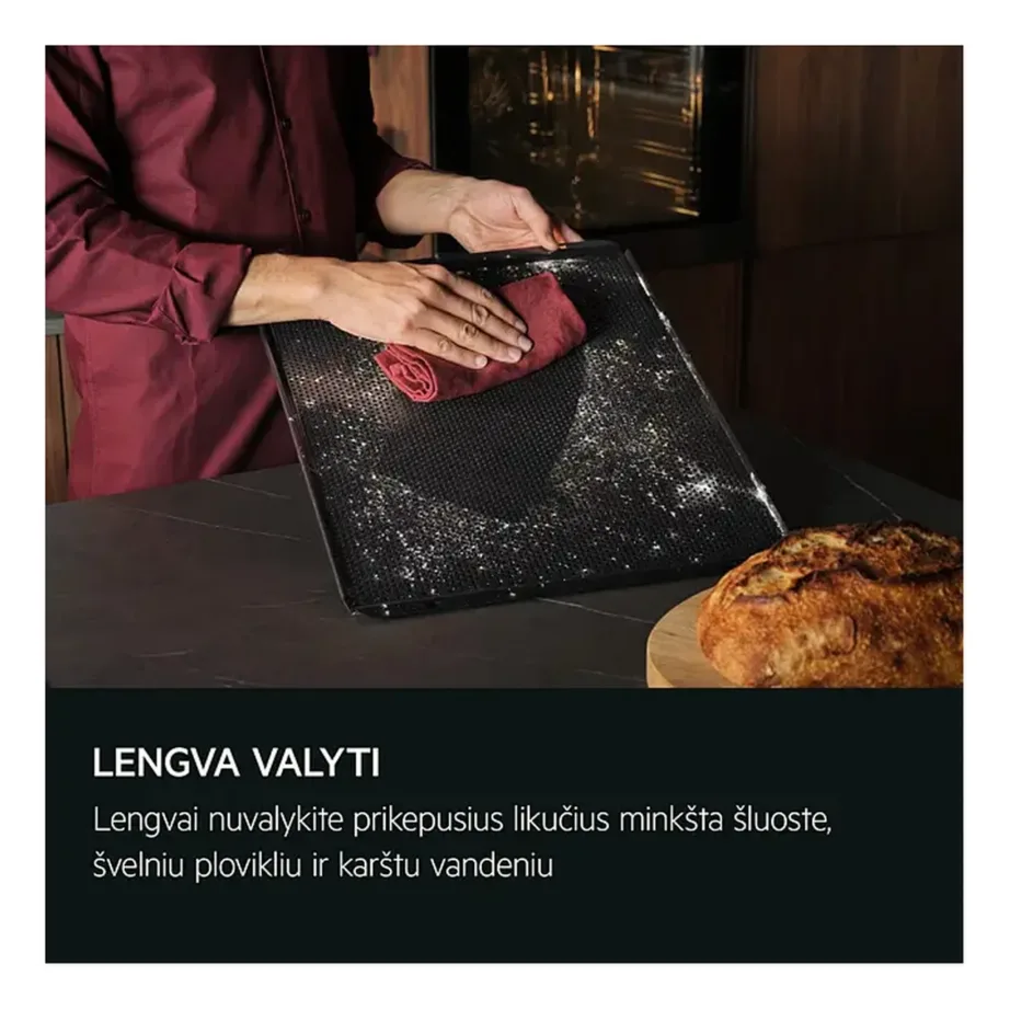 Integreeritav täisauru ahi sous-vide ja Wi-Fi-ga AEG TP9SB831AB, 9000 ProAssist SteamPro, 70 l, A++, 60 cm, must klaasesipaneel, puutetundlik ekraan, lihatermomeeter, teleskoopsiinid – 5