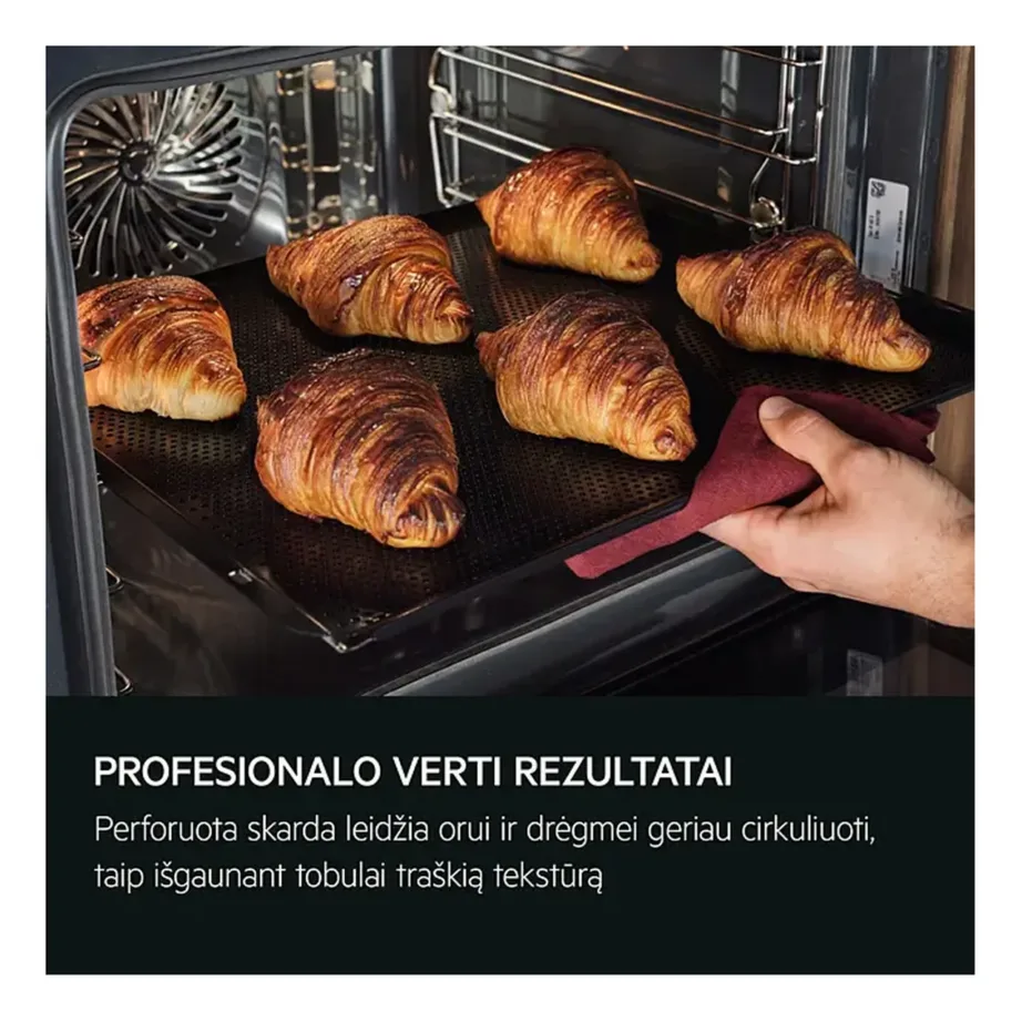 Integreeritav täisauru ahi sous-vide ja Wi-Fi-ga AEG TP9SB831AB, 9000 ProAssist SteamPro, 70 l, A++, 60 cm, must klaasesipaneel, puutetundlik ekraan, lihatermomeeter, teleskoopsiinid – 6