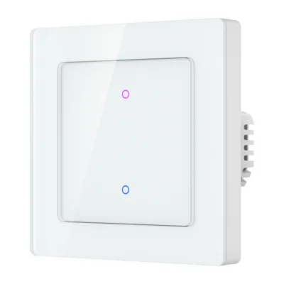 Puutetundlik Wi‑Fi valguslüliti 2-kanaliline AVATTO TS20-EU-W2, Tuya/Smart Life, Alexa/Google, 2.4 GHz, AC 100–240 V,