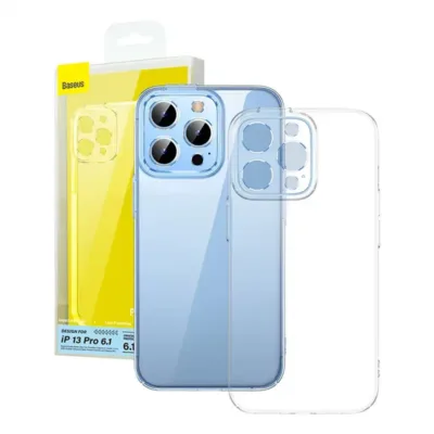 Läbipaistev ultraõhuke kaitseümbris karastatud klaasiga Baseus Crystal ARJB020402, iPhone 13 Pro, polükarbonaat, 0,3