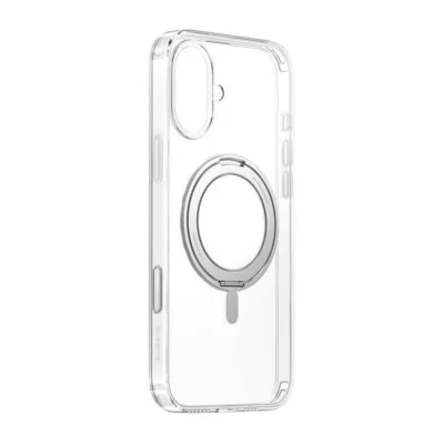 Magnetiline ümbris 360° rõngasjalaga iPhone 16-le Baseus SkyRing 360° iP16 P6016100A201-04, MagSafe tugi, läbipaistev,