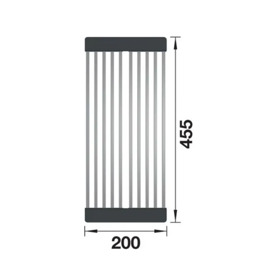 Volditav valamurest roostevaba teras/silikoon BLANCO ADIRA, must-hall