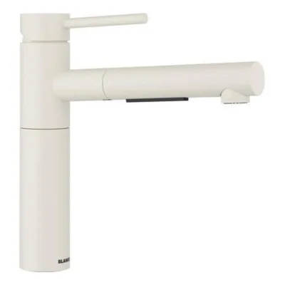 Väljatõmmatava kahejoarežiimiga köögisegisti BLANCO ALTA-S II Soft White Bicolour, roostevaba teras, väljatõmmatav