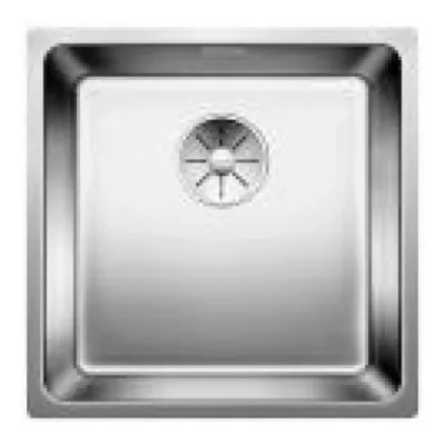 Roostevabast terasest undermount köögivalamu BLANCO ANDANO 400-U, satiinviimistlus, 1-kausiline, InFino äravool, 45 cm