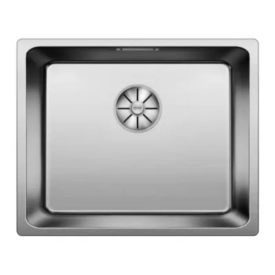Roostevabast terasest ühekausiline köögivalamu BLANCO ANDANO 500-IF InFino O.AF, satiinviimistlus, 60 cm kapile,