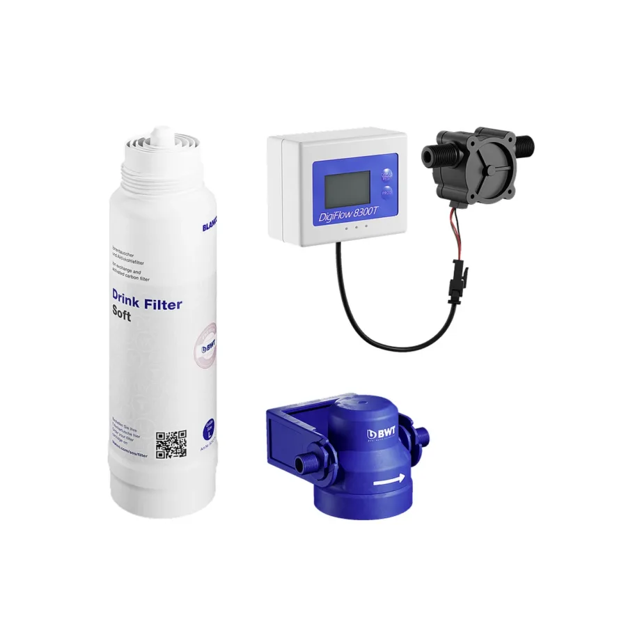 Joogiveefilter karele veele BLANCO DRINK FILTER SET SOFT L, osakeste, kloori ja raskmetallide vähendamine, 1800 L 12°dH, max kasutusaeg 12 kuud