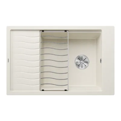 Graniitkomposiit köögivalamu äravoolualaga BLANCO ELON XL 6 S Soft white, SILGRANIT PuraDur, InFino O.AF, 1-kausiline,