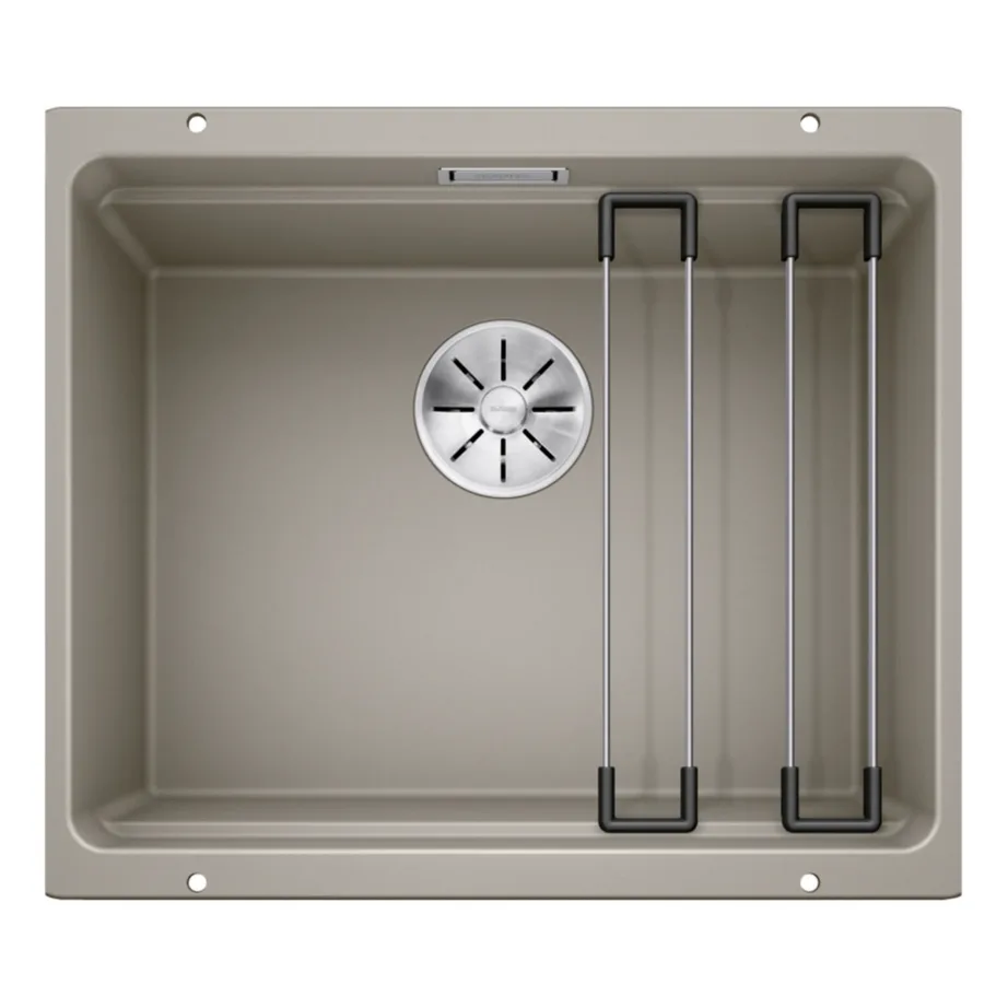 Allavalamu köögivalamu BLANCO ETAGON 500-U, SILGRANIT PuraDur, Tartufo, 1-kausiline, 60 cm kapile, InFino äravool