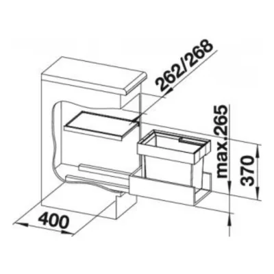 BLANCO FLEXON II 30/1 jäätmete sorteerimissüsteem 30 cm