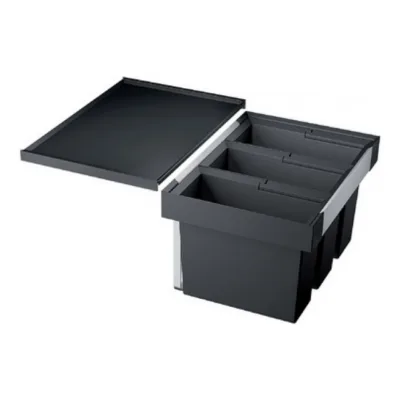 Jäätmete sorteerimissüsteem 60 cm kapile BLANCO FLEXON II 60/3, 3x15 L ämbrid, kogumaht 45 L, sahtlisse paigaldatav raam