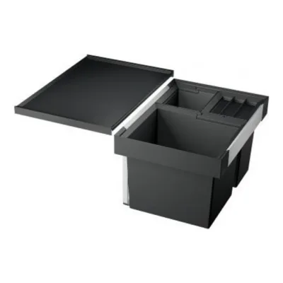 Jäätmete sorteerimissüsteem 60 cm alumisele kapile BLANCO FLEXON II XL 60/3, 3 ämbrit (30 L + 2×8 L), metallraam