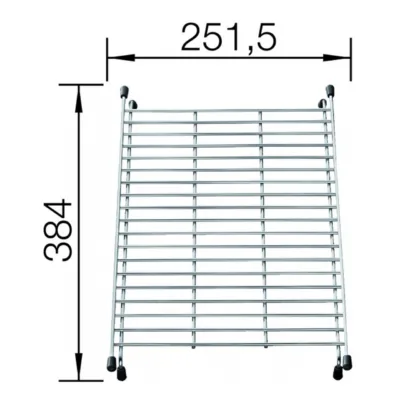 Ujuv nõuderest valamule BLANCO Floating grid, 384 x 252 mm, sobib Subline ja Pleon seeria valamutele, kausi sügavus 400