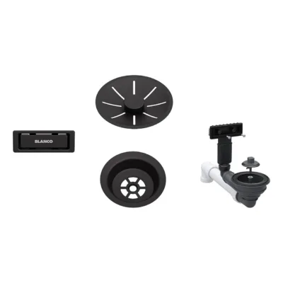 Valamu äravoolukomplekt 1x 3,5" ava jaoks BLANCO InFino Black Matt, Blanco Open seeria, mõeldud InFino