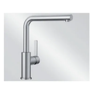 Roostevabast terasest köögisegisti kõrge kaarega BLANCO LANORA, harjatud viimistlus, ühe kangiga, 360° pööratav