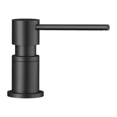 Sisseehitatav nõudepesuvahendi dosaator köögivalamule BLANCO LATO, must matt, ülalt täidetav valamutarvik valamu või