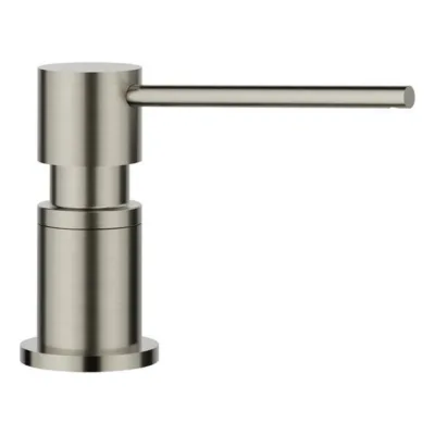 Integreeritav seebidosaator köögivalamule BLANCO LATO, Satin Platinum viimistlus, pealt täidetav, u 300 ml mahuti