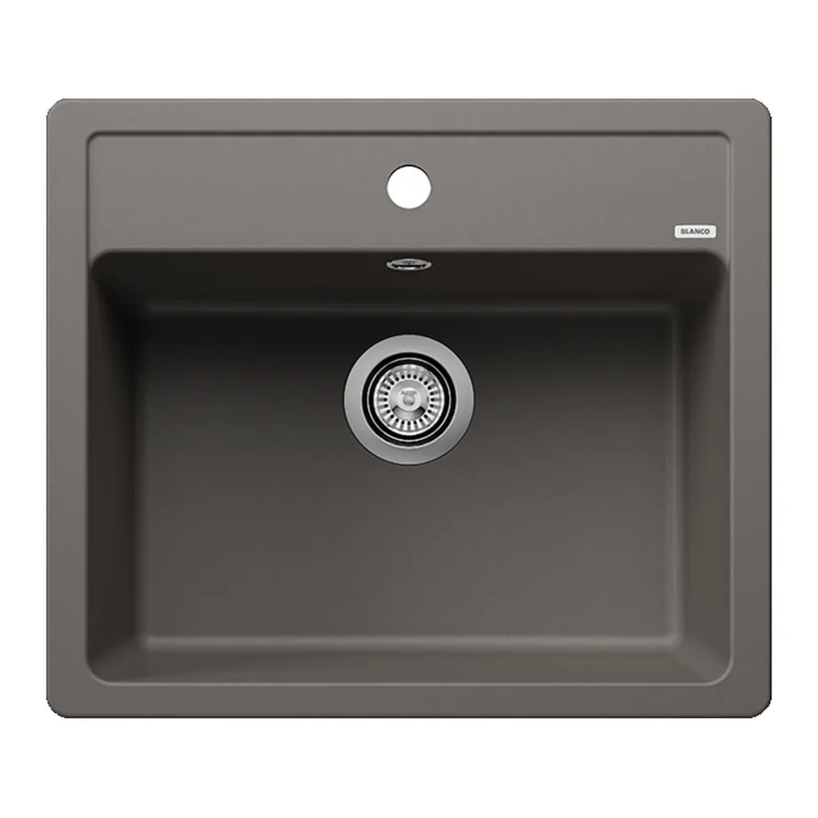 Silgranit köögivalamu 1-kausiline 60 cm kapile BLANCO LEGRA 6 SILG, pealtpaigaldatav, Volcano grey