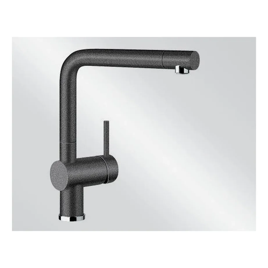 Kõrge pööratava tilaga köögisegisti BLANCO LINUS Anthracite HD, Silgranit viimistlus, antratsiit