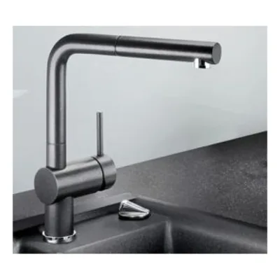 Väljatõmmatava voolikuga köögisegisti BLANCO LINUS-S, Silgranit pind, antratsiit