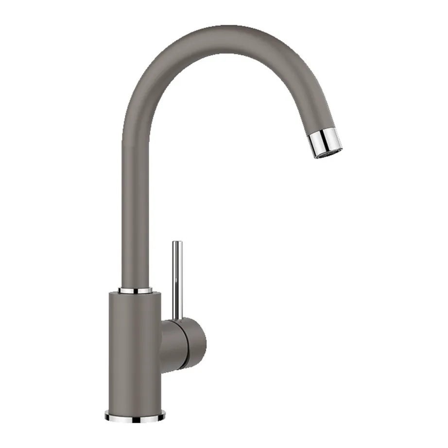 Köögivalamu segisti Silgranit pinnaga BLANCO MIDA Volcano grey, kõrgsurve, ilma väljatõmmatava voolikuta