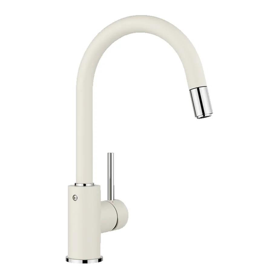 Väljatõmmatava voolikuga köögisegisti BLANCO MIDA-S Soft White HD, Silgranit, soft white, kõrgrõhusüsteemile